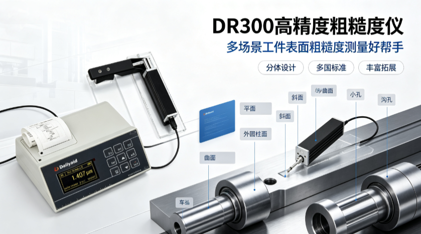 DR300 高精度粗糙度仪｜多场景工件表面粗糙度测量好帮手！